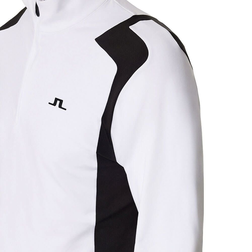 Jリンドバーグ J.LINDEBERG　メンズ ショルダーブリッジ ハーフジップ 長袖 ミッドレイヤー 071-34910 004 ホワイト　2025年モデル ホワイト 詳細3