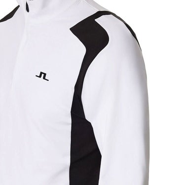 Jリンドバーグ J.LINDEBERG　メンズ ショルダーブリッジ ハーフジップ 長袖 ミッドレイヤー 071-34910 004 ホワイト　2025年モデル ホワイト 詳細3