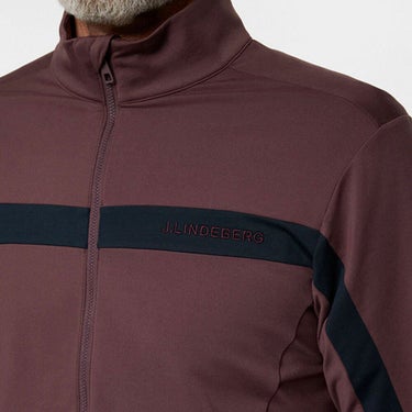 Jリンドバーグ J.LINDEBERG　メンズ バックブリッジ ミッドレイヤー 長袖 ブルゾン 071-54913 086 パープル　2025年モデル パープル 詳細3