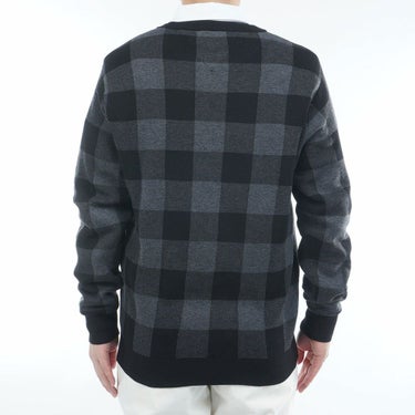 トミー ヒルフィガー ゴルフ　メンズ チェックジャガード 長袖 クルーネック セーター THMA571　2025年モデル 詳細1 詳細3