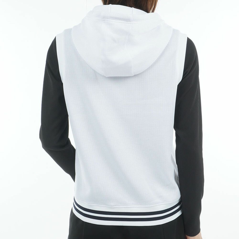 トミー ヒルフィガー ゴルフ　レディース ワッフル スウェット フーディー ベスト THLA551　2025年モデル 詳細1 詳細3