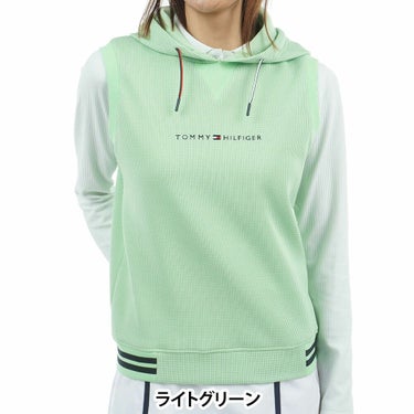 トミー ヒルフィガー ゴルフ　レディース ワッフル スウェット フーディー ベスト THLA551　2025年モデル 詳細1 詳細8
