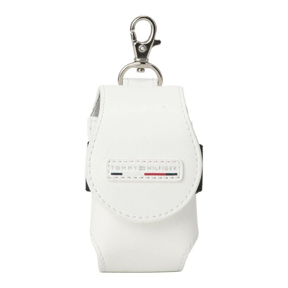 トミー ヒルフィガー ゴルフ　ゴルフ エッセンシャル ボールポーチ THMG5FEB 00 ホワイト　2025年モデル ホワイト
