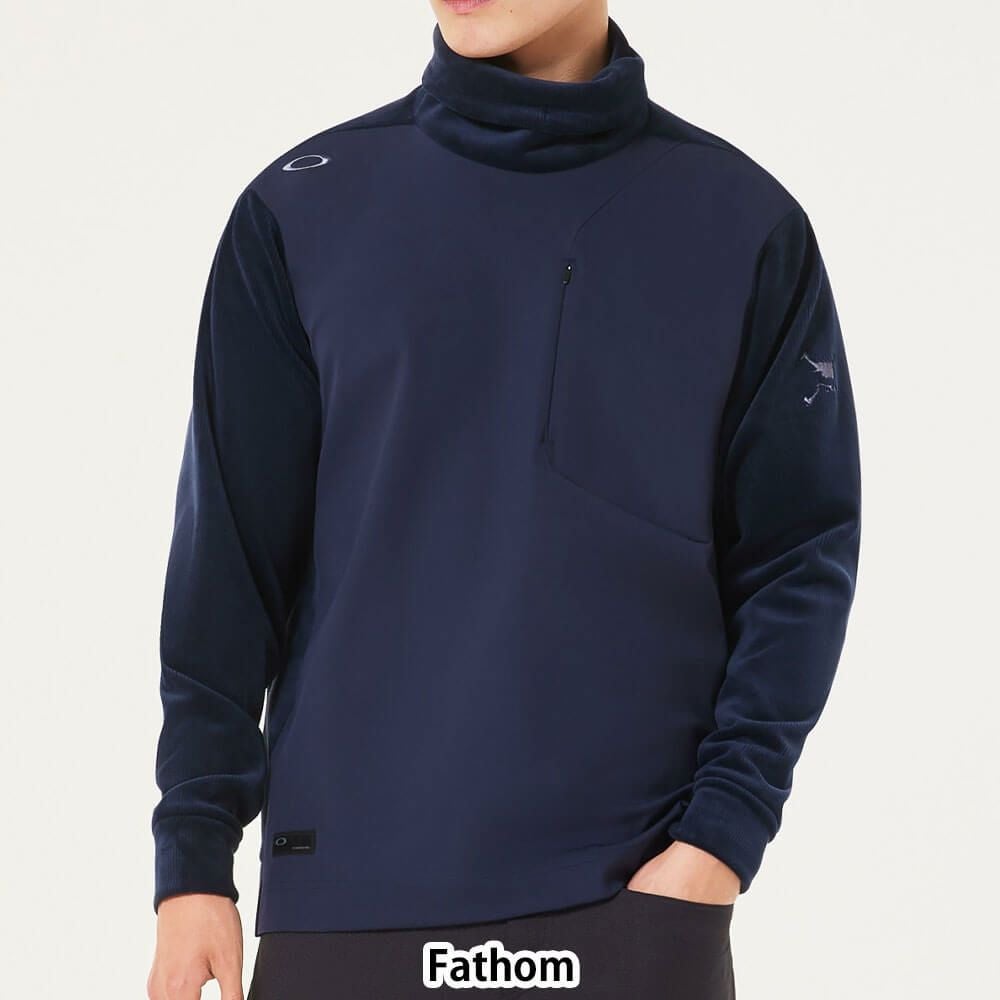 オークリー OAKLEY　メンズ ロゴデザイン フリース 長袖 タートルネック シャツ FOA408142　2025年モデル 詳細1 詳細5