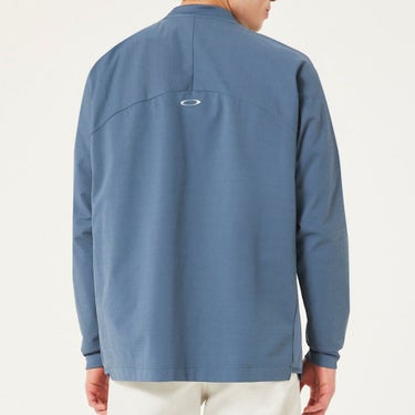 オークリー OAKLEY　メンズ ロゴ刺繍 ドビー柄 長袖 モックネック シャツ FOA408244　2025年モデル 詳細1 詳細8