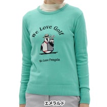 マンシングウェア Munsingwear　レディース アップリケ アーカイブ ペンギンロゴ 長袖 クルーネックセーター MG5FST51L　2025年モデル