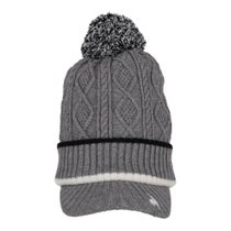 ルコック Le coq sportif　レディース ケーブル編み 庇付き ニットキャップ LG5FCP40L GY00 グレー　2025年モデル