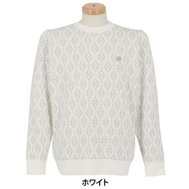 セントアンドリュース St ANDREWS　メンズ ダイヤロゴジャガード 長袖 クルーネック ニット プルオーバー 042-5270153　2025年モデル 詳細1 詳細8