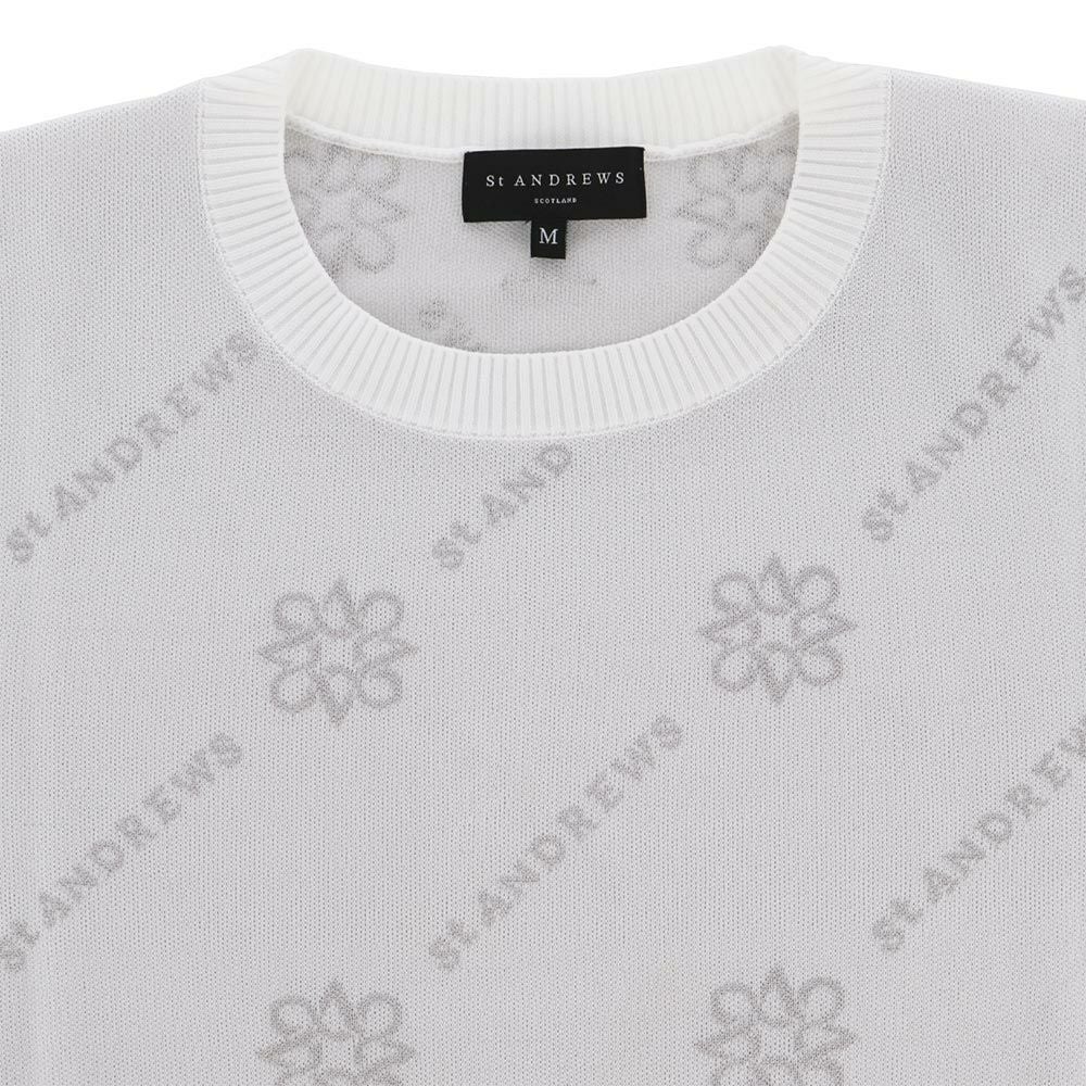 セントアンドリュース St ANDREWS　メンズ ロゴジャガード 長袖 クルーネック ニット プルオーバー 042-5270951　2025年モデル 詳細1 詳細8