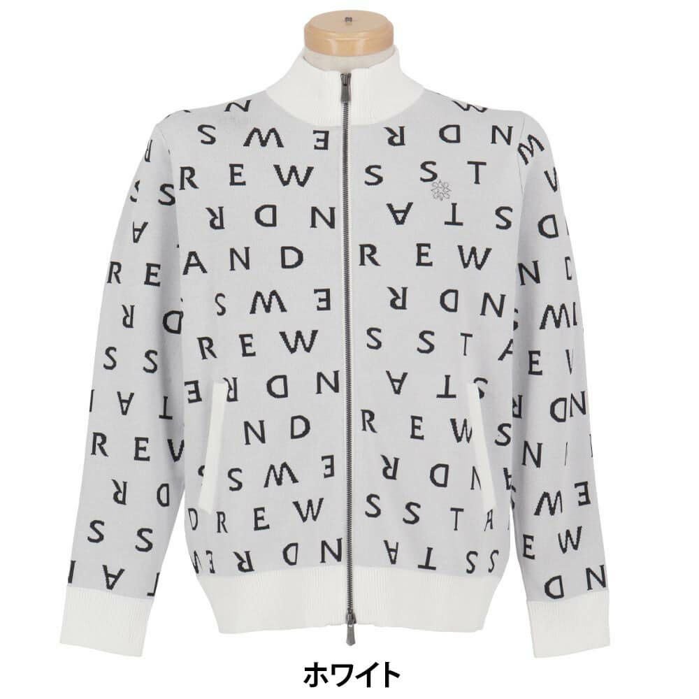 セントアンドリュース St ANDREWS　メンズ ロゴジャガード 長袖 フルジップ ニット 042-5272053　2025年モデル 詳細1 詳細5