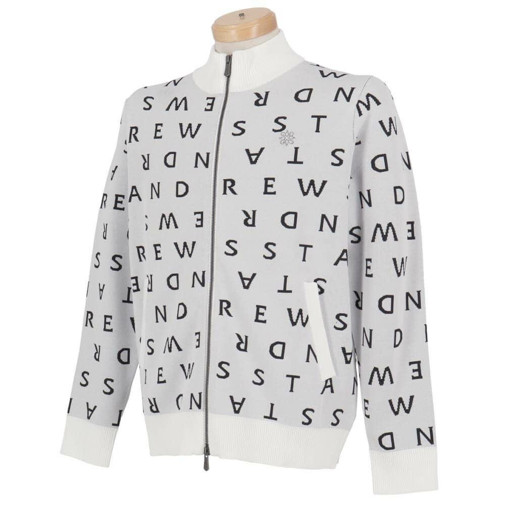 セントアンドリュース St ANDREWS　メンズ ロゴジャガード 長袖 フルジップ ニット 042-5272053　2025年モデル 詳細1 詳細7