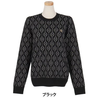 セントアンドリュース St ANDREWS　レディース ダイヤロゴジャガード 長袖 クルーネック ニット プルオーバー 043-5270154　2025年モデル 詳細1 詳細2