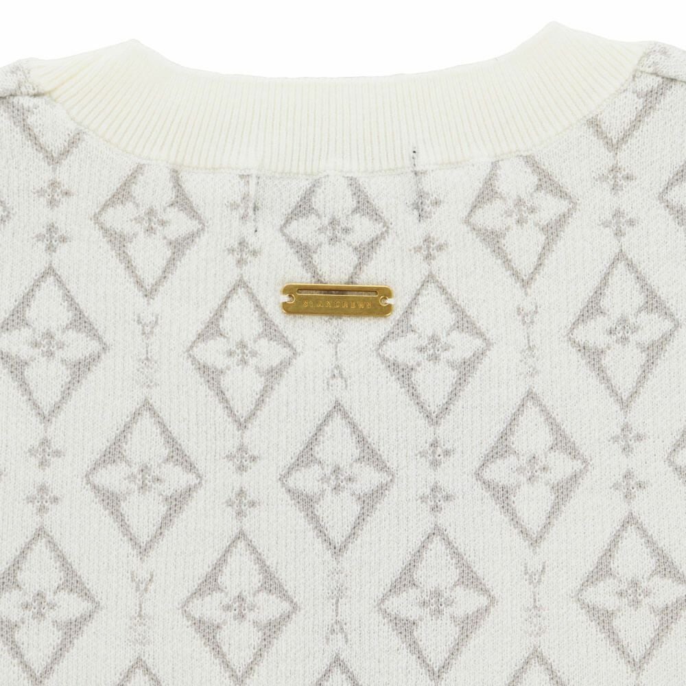 セントアンドリュース St ANDREWS　レディース ダイヤロゴジャガード 長袖 クルーネック ニット プルオーバー 043-5270154　2025年モデル 詳細1 詳細9