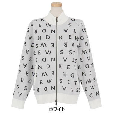 セントアンドリュース St ANDREWS　レディース ロゴジャガード 長袖 フルジップ ニット 043-5272054　2025年モデル 詳細1 詳細5