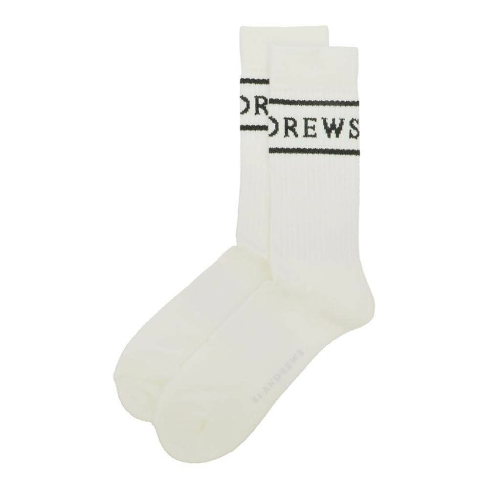 セントアンドリュース St ANDREWS　メンズ ライン ミドルソックス 042-5286051 030 ホワイト　2025年モデル ホワイト