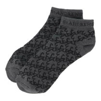 セントアンドリュース St ANDREWS　メンズ ロゴジャガード アンクルソックス 042-5286851 021 チャコール　2025年モデル