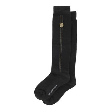 セントアンドリュース St ANDREWS　レディース ライン ハイソックス 042-5286054 010 ブラック　2025年モデル ブラック