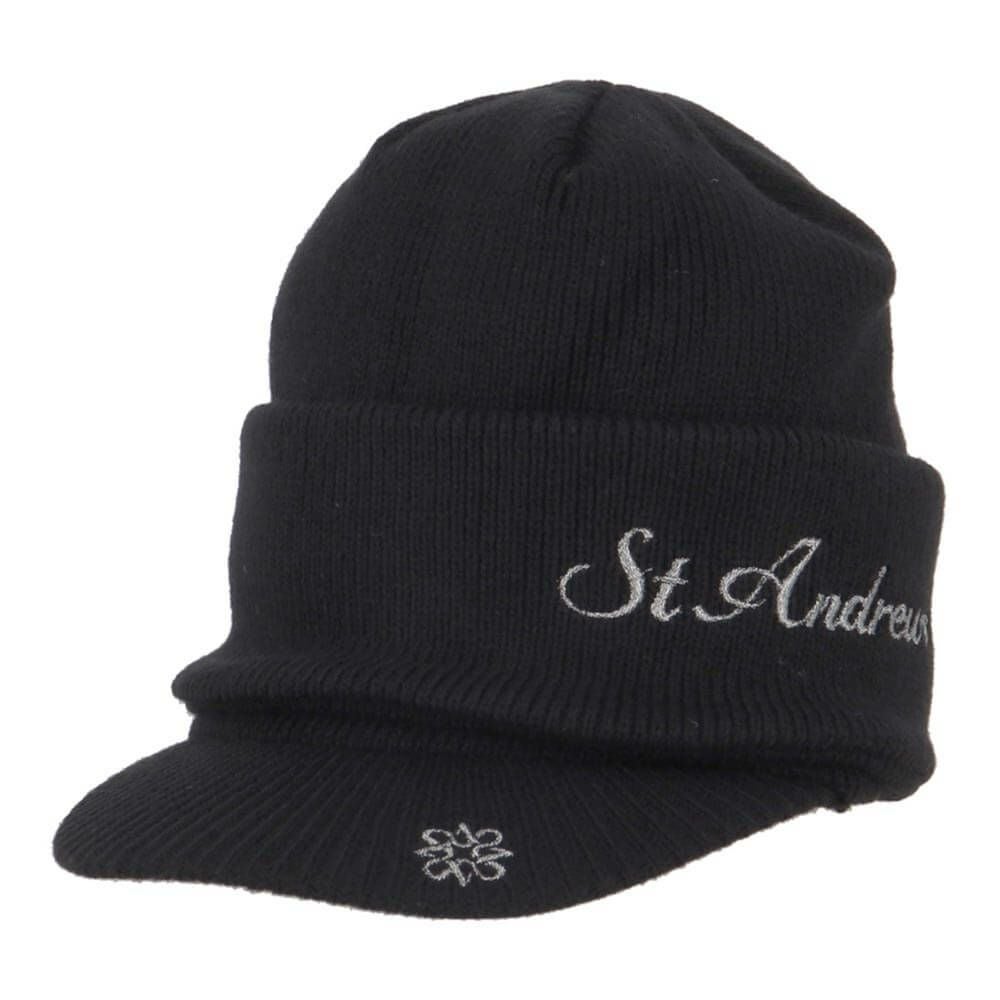 セントアンドリュース St ANDREWS　2WAY ニットキャップ 042-5287152 010 ブラック　2025年モデル ブラック