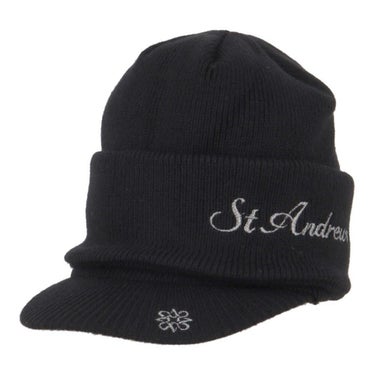 セントアンドリュース St ANDREWS　2WAY ニットキャップ 042-5287152 010 ブラック　2025年モデル ブラック