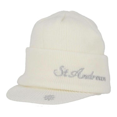 セントアンドリュース St ANDREWS　2WAY ニットキャップ 042-5287152 030 ホワイト　2025年モデル ホワイト