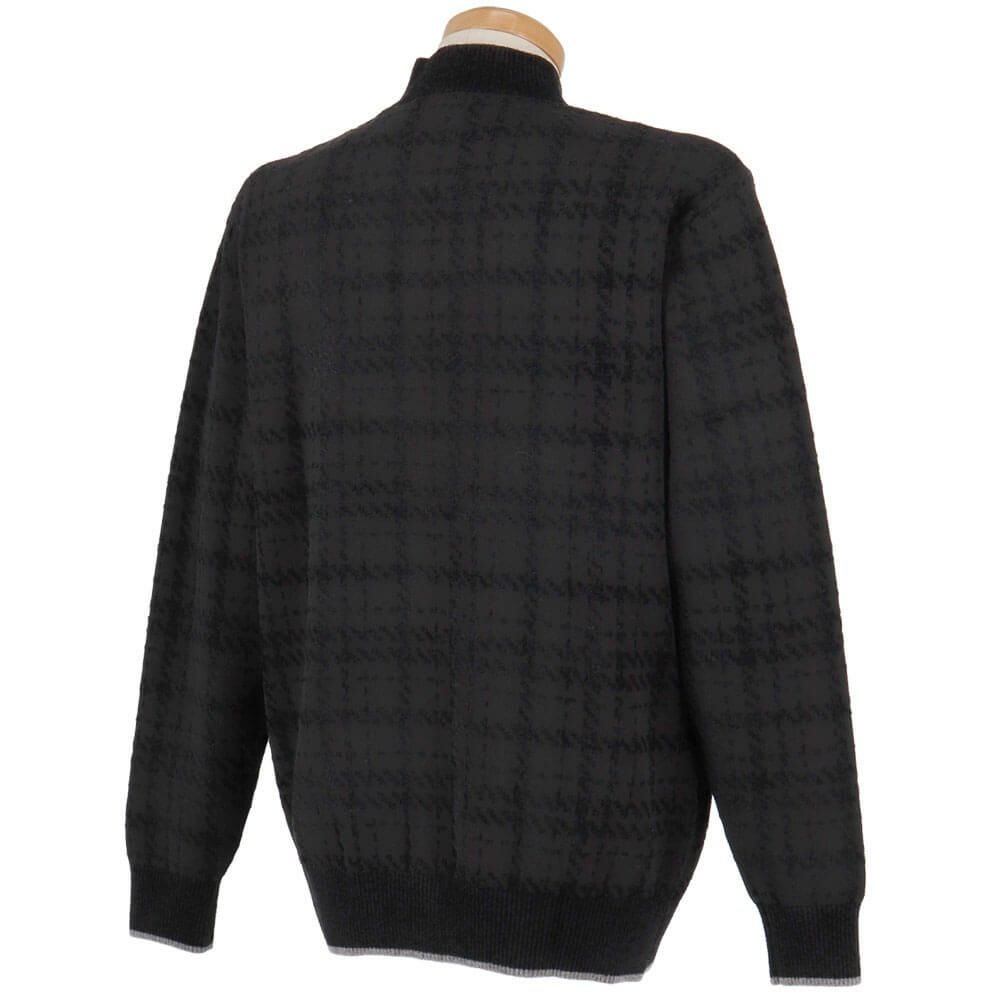 ニューバランスゴルフ　メンズ グレンチェック柄 長袖 モックネック ニット プルオーバー 012-5270007　2025年モデル 詳細3