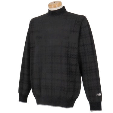 ニューバランスゴルフ　メンズ グレンチェック柄 長袖 モックネック ニット プルオーバー 012-5270007　2025年モデル 詳細4