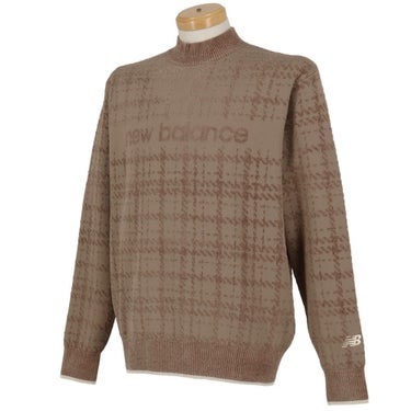 ニューバランスゴルフ　メンズ グレンチェック柄 長袖 モックネック ニット プルオーバー 012-5270007　2025年モデル 詳細10