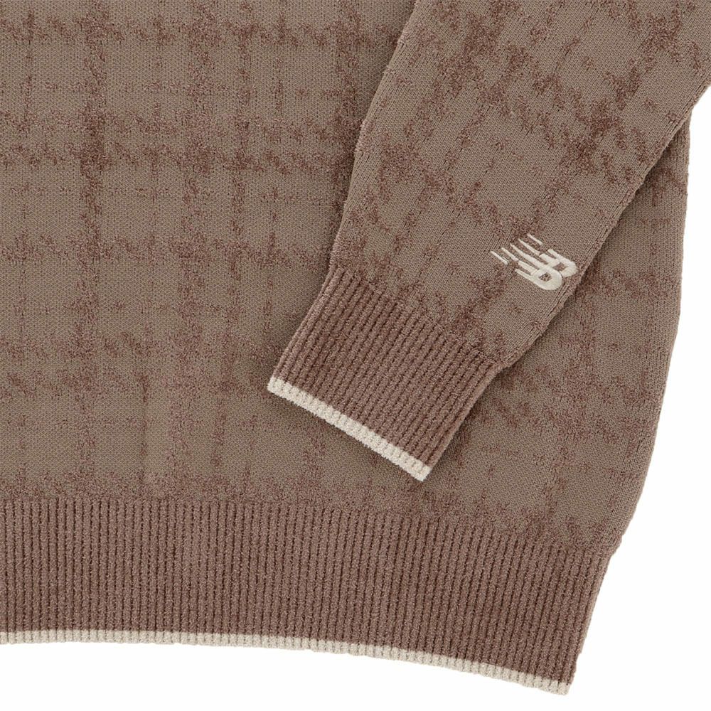 ニューバランスゴルフ　メンズ グレンチェック柄 長袖 モックネック ニット プルオーバー 012-5270007　2025年モデル 詳細12