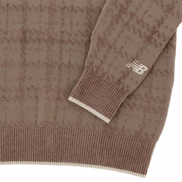 ニューバランスゴルフ　メンズ グレンチェック柄 長袖 モックネック ニット プルオーバー 012-5270007　2025年モデル 詳細12