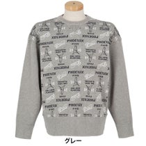 ピン PING　メンズ ジャカード 長袖 クルーネック ニット プルオーバー 621-5270002　2025年モデル