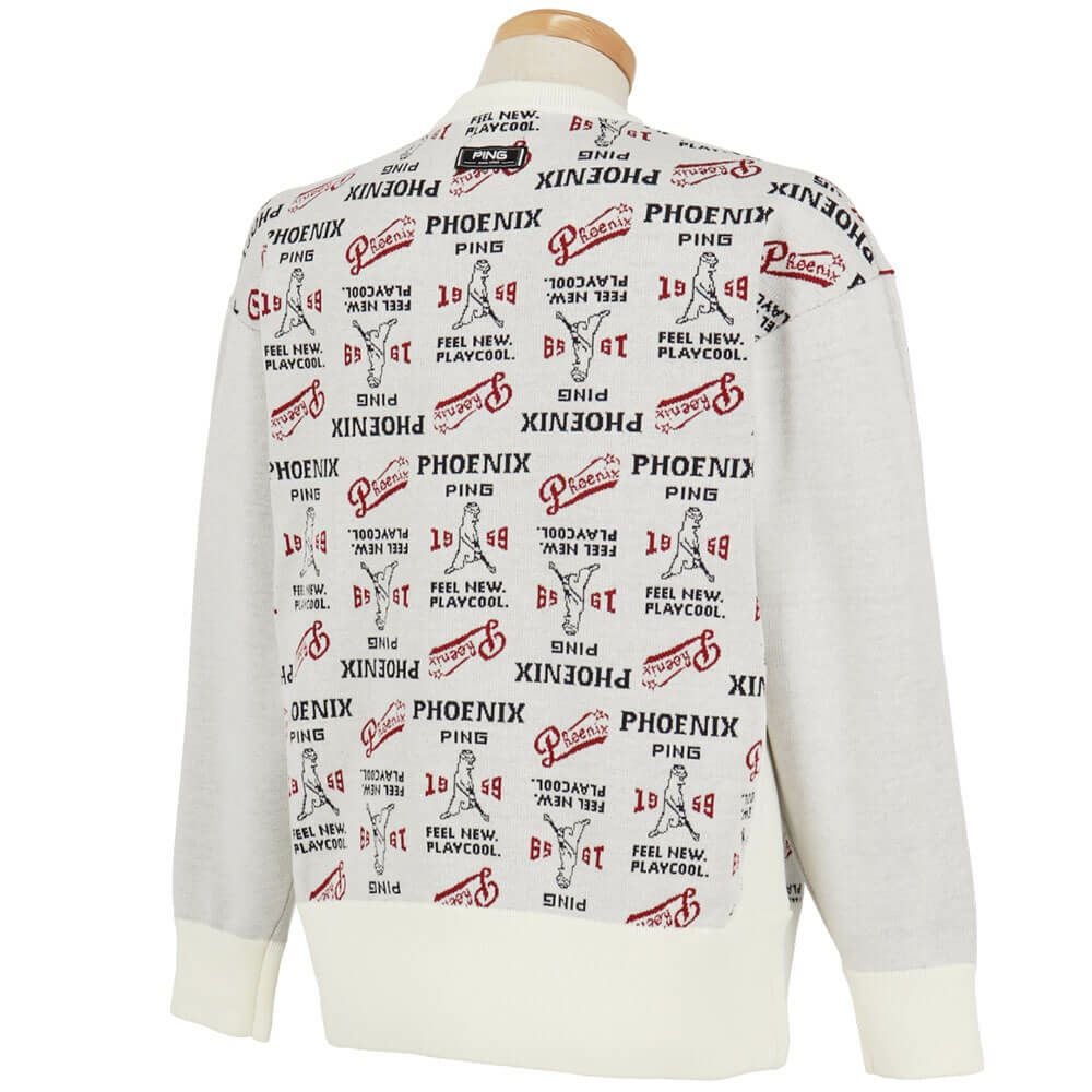 ピン PING　メンズ ジャカード 長袖 クルーネック ニット プルオーバー 621-5270002　2025年モデル 詳細1 詳細6