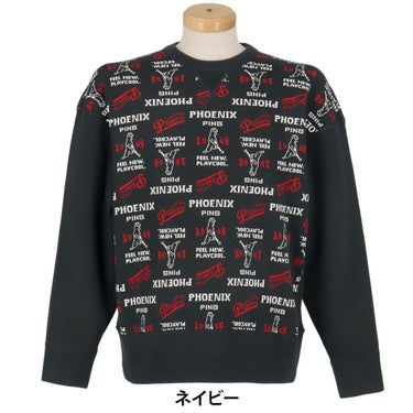 ピン PING　メンズ ジャカード 長袖 クルーネック ニット プルオーバー 621-5270002　2025年モデル 詳細1 詳細11