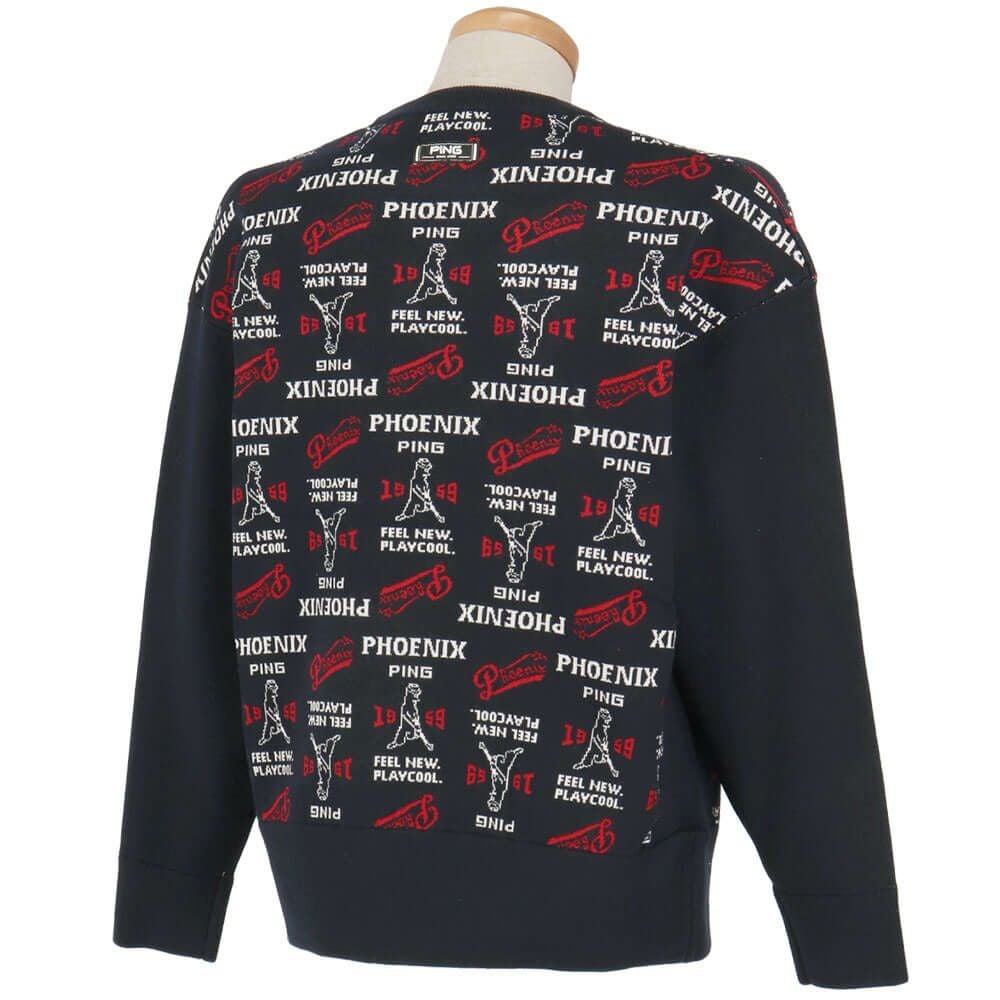 ピン PING　メンズ ジャカード 長袖 クルーネック ニット プルオーバー 621-5270002　2025年モデル 詳細1 詳細12