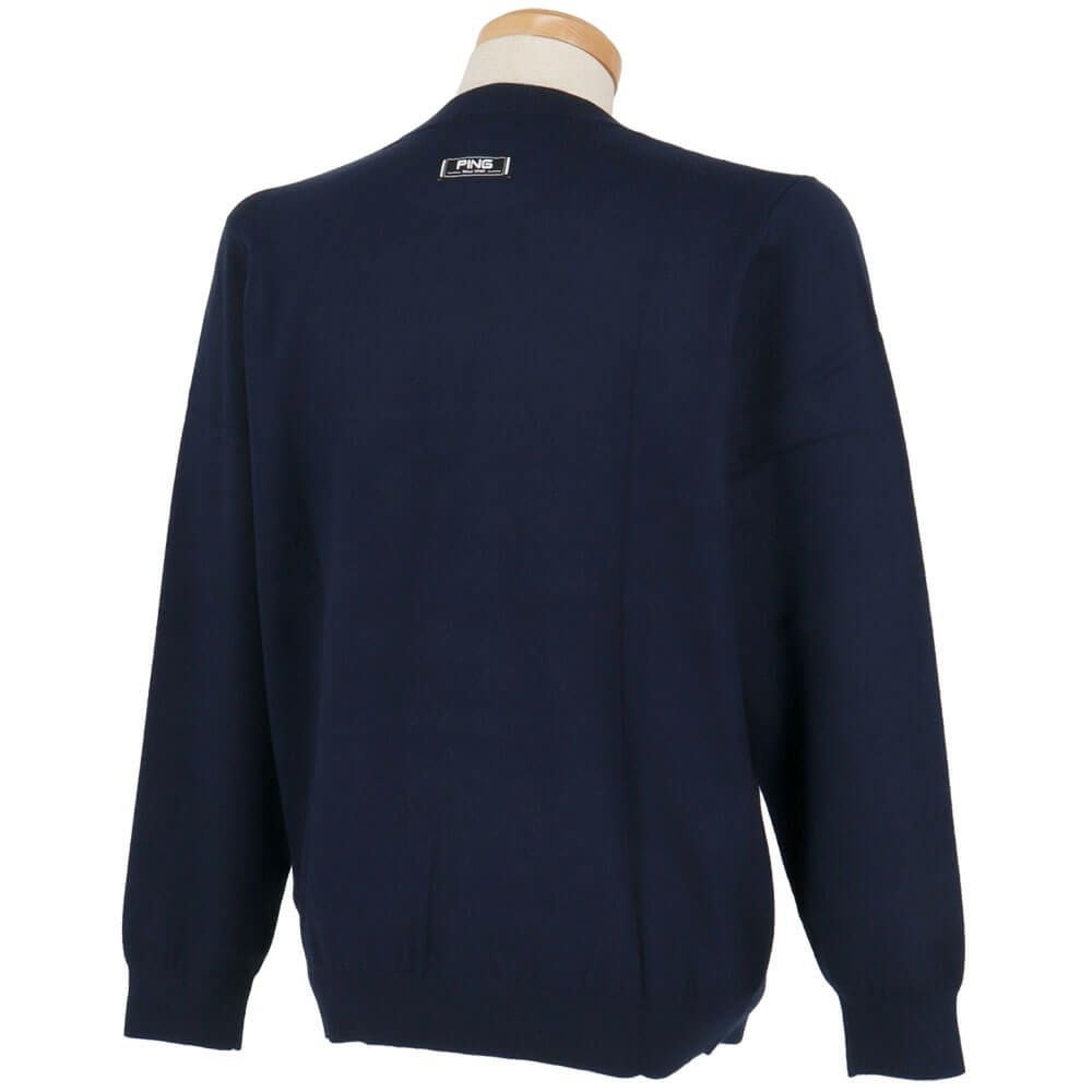 ピン PING　メンズ Mr.PING ジャカード 長袖 クルーネック ニット プルオーバー 621-5270902　2025年モデル 詳細1 詳細11