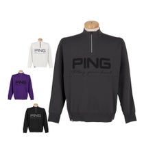 ピン PING　メンズ ハーフジップ 長袖 ハイネック ジャガード ニット 621-5275900　2025年モデル 詳細1