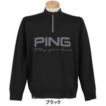 ピン PING　メンズ ハーフジップ 長袖 ハイネック ジャガード ニット 621-5275900　2025年モデル
