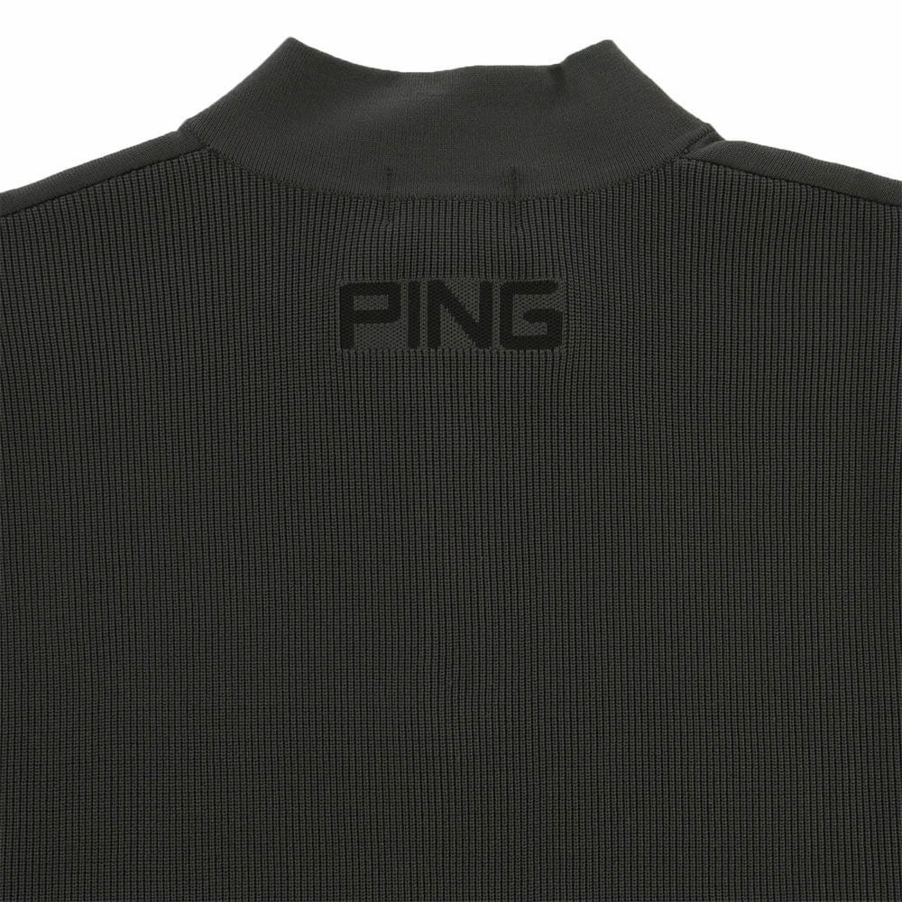 ピン PING メンズ ハーフジップ 長袖 ハイネック ジャガード ニット