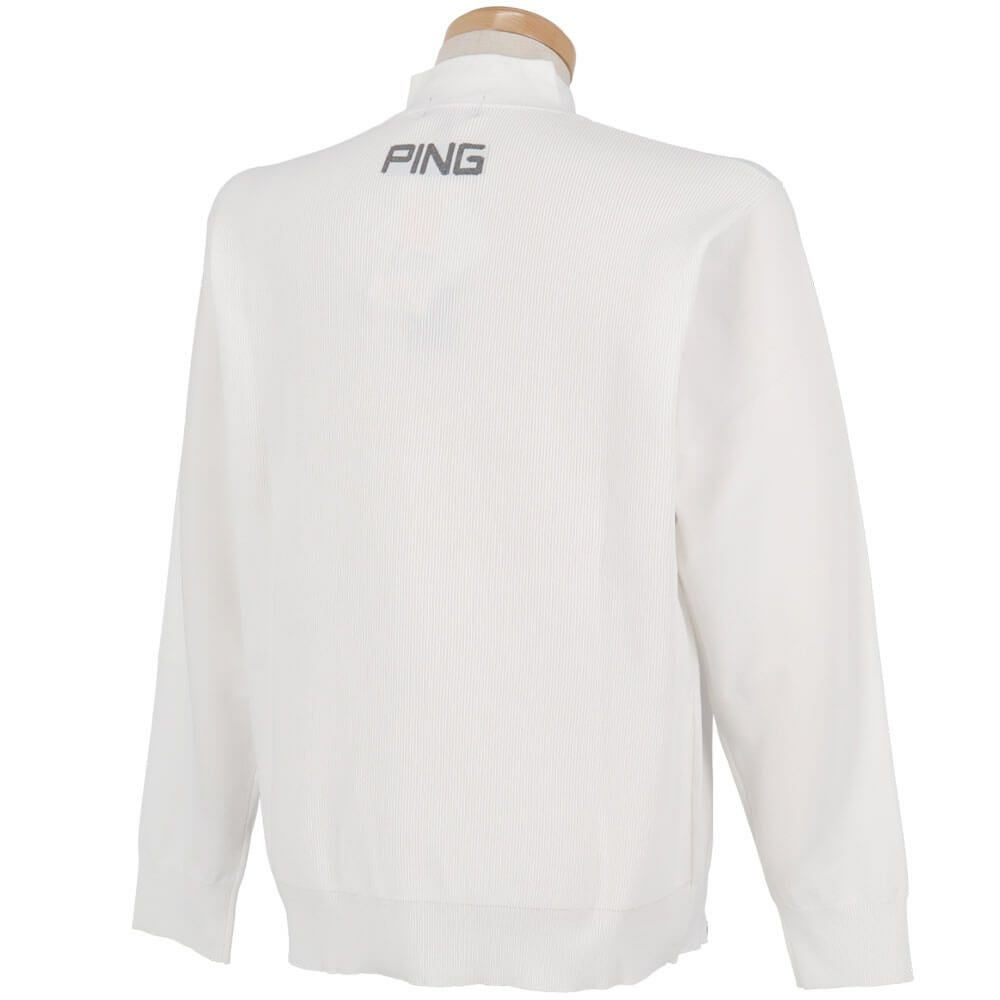 ピン PING メンズ ハーフジップ 長袖 ハイネック ジャガード ニット