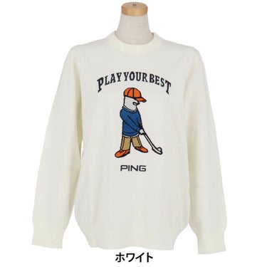 ピン PING　レディース Mr.PING ジャカード 長袖 クルーネック ニット プルオーバー 622-5270901　2025年モデル 詳細7