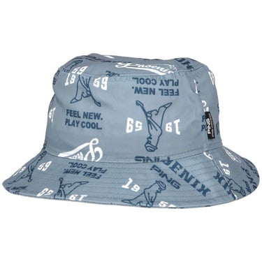 ピン PING　Mr.PING 総柄プリント ハット 621-5287003 020 グレー　2025年モデル 詳細1