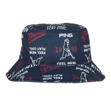 ピン PING　Mr.PING 総柄プリント ハット 621-5287003 120 ネイビー　2025年モデル ネイビー