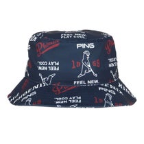 ピン PING　Mr.PING 総柄プリント ハット 621-5287003 120 ネイビー　2025年モデル ネイビー