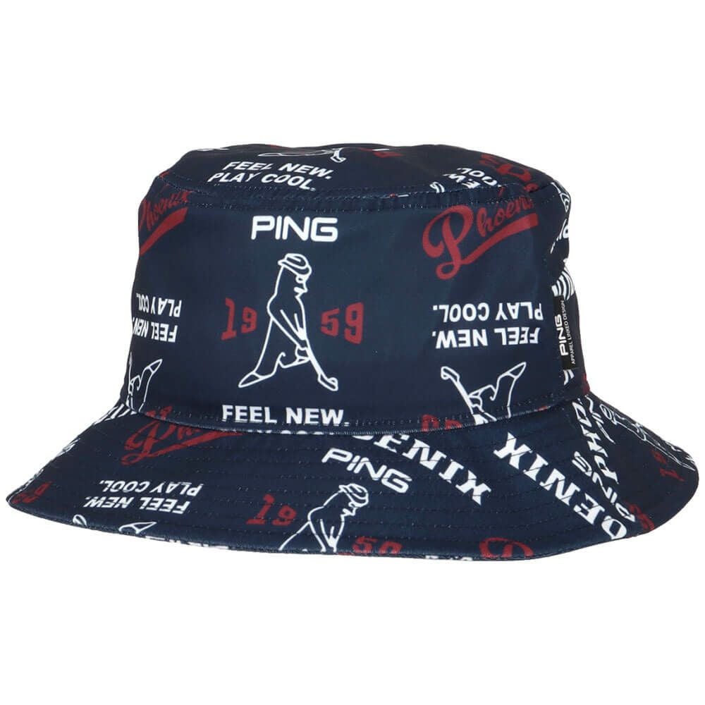 ピン PING　Mr.PING 総柄プリント ハット 621-5287003 120 ネイビー　2025年モデル 詳細1