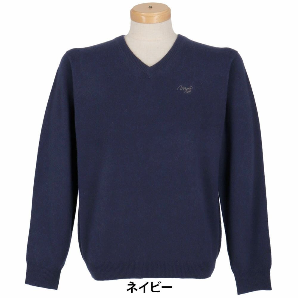 MOCO モコ　メンズ カシミヤ 長袖 Vネック セーター 21-1252030　2025年モデル 詳細13
