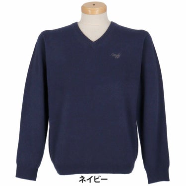 MOCO モコ　メンズ カシミヤ 長袖 Vネック セーター 21-1252030　2025年モデル 詳細13