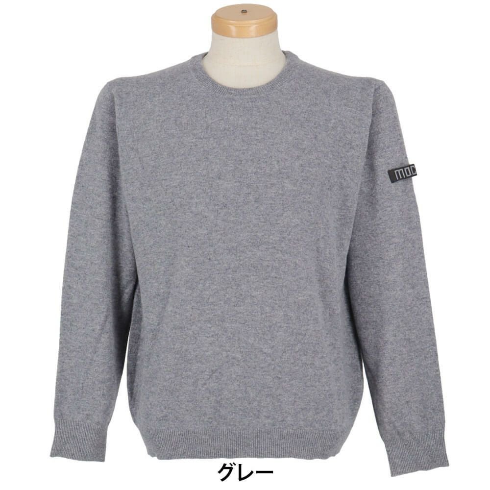 MOCO モコ　メンズ カシミヤ 長袖 クルーネック セーター 21-1252031　2025年モデル 詳細2