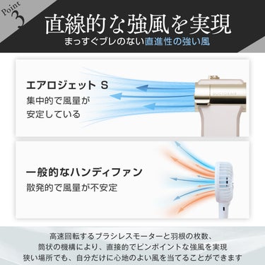 ドクターエア DOCTORAIR エアロジェットS ハンディファン GFA-02 背面デザイン