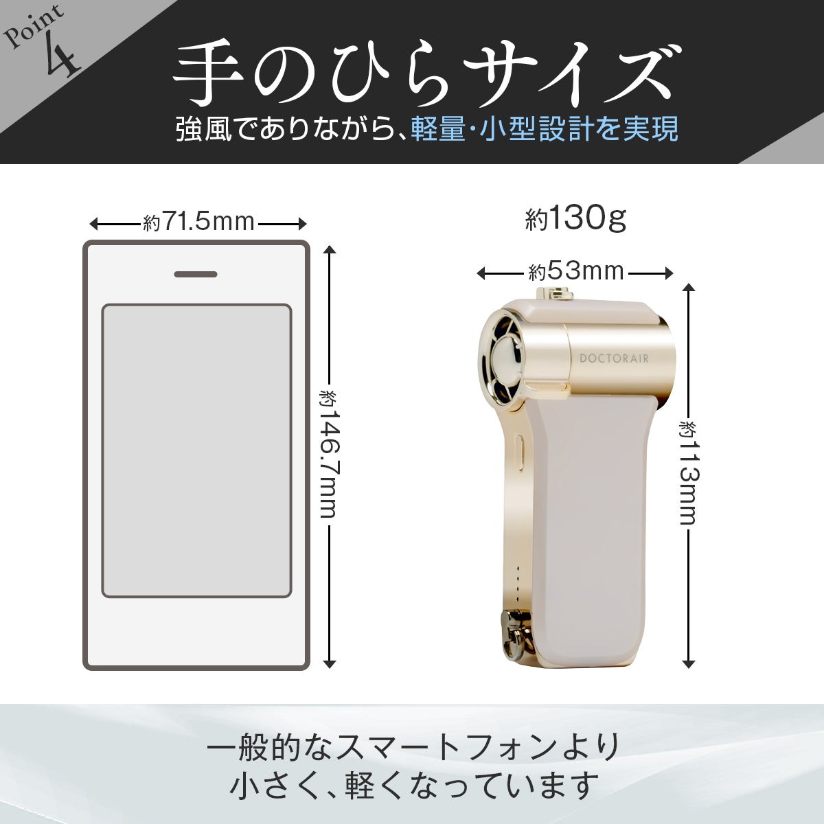 ドクターエア DOCTORAIR エアロジェットS ハンディファン GFA-02 操作部