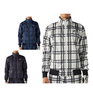 フィラ FILA　メンズ チェック柄 長袖 フルジップ ボンディング ブルゾン 785-292Y 詳細1