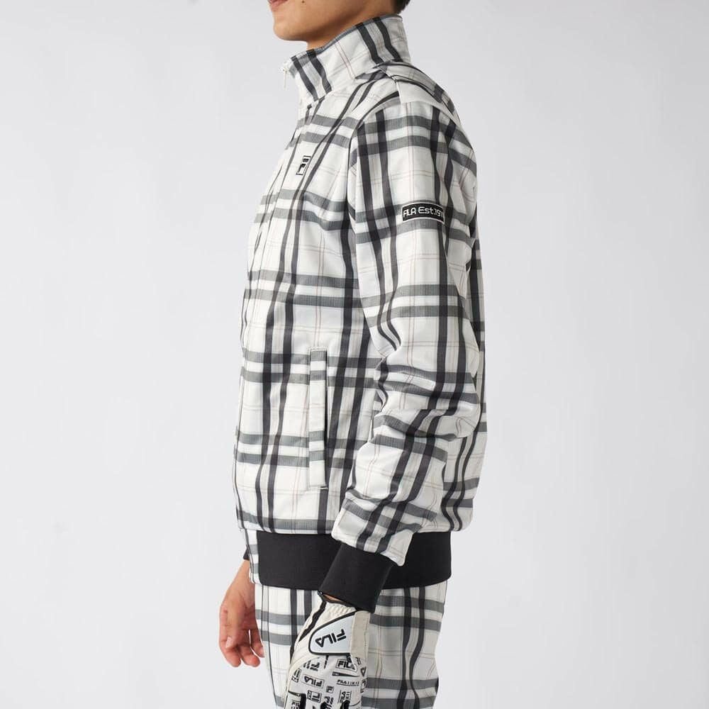 フィラ FILA　メンズ チェック柄 長袖 フルジップ ボンディング ブルゾン 785-292Y 詳細10